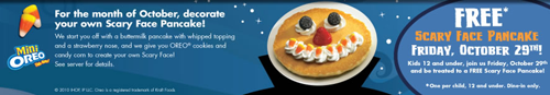 Free Scary Pancake At IHop Today Only