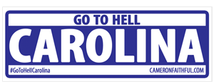 Free ‘Go To Hell Carolina’ Sticker