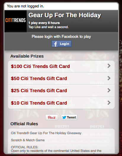 Citi Trends Gear Up For The Holiday Giveaway