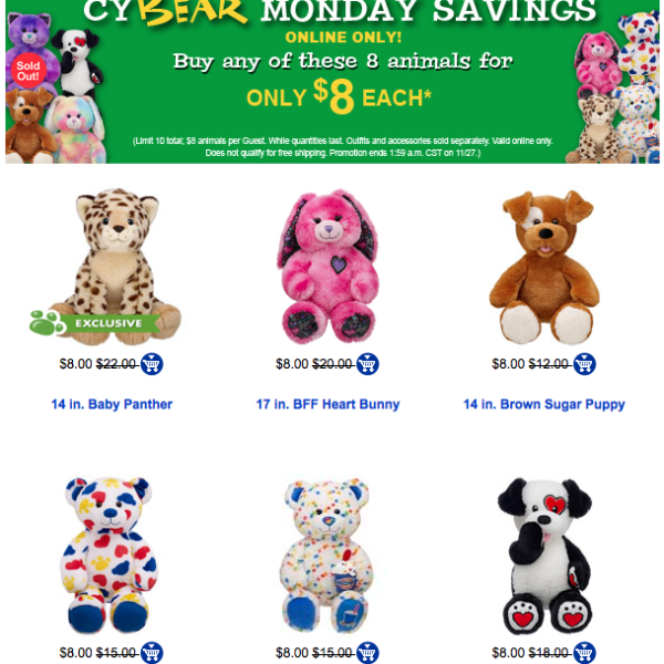 build a bear stuff