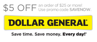 $5 Off $25 at Dollar General