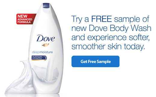 Free Sample of Dove Body Wash