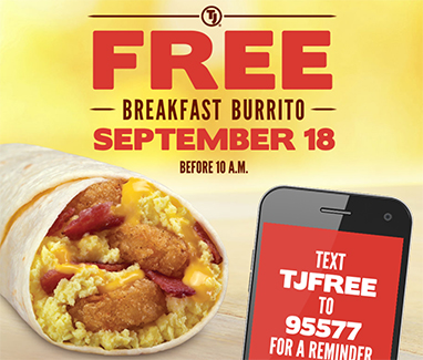 Free Taco John’s Breakfast Burrito