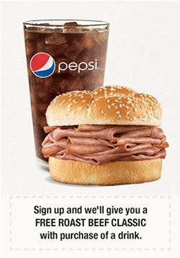 Free Roast Beef Classic W/ Drink Purchase