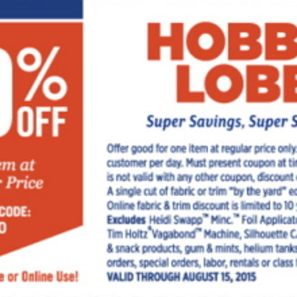 Hobby Lobby 40 Off One Item « Oh Yes It's Free