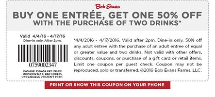 Bob Evans: BOGO 50%