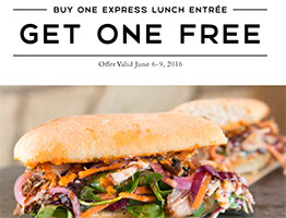 Macaroni Grill: BOGO Express Lunch Entree