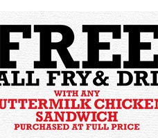 Arby’s: Free Small Fry & Drink W/ Purchase