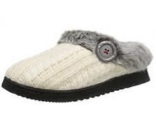 Dearfoams Women's Cable Knit Clog Slip on Slipper