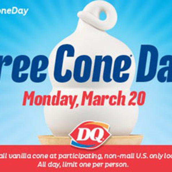 Dairy Queen Free Cone Day March 20 Oh Yes It's Free