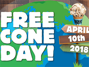 Ben & Jerry’s: Free Cone Day – April 10th