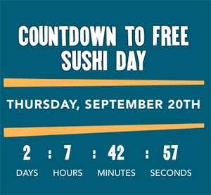 P.F. Chang’s: Free Sushi Day – Sep 20