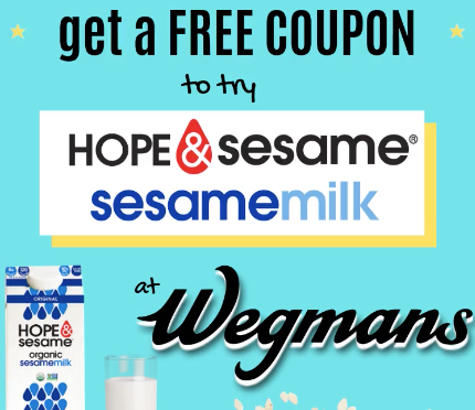 Free Sesamemilk at Wegmans