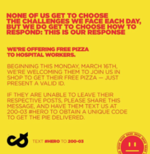 &Pizza: Free Pizza for Hospital Workers