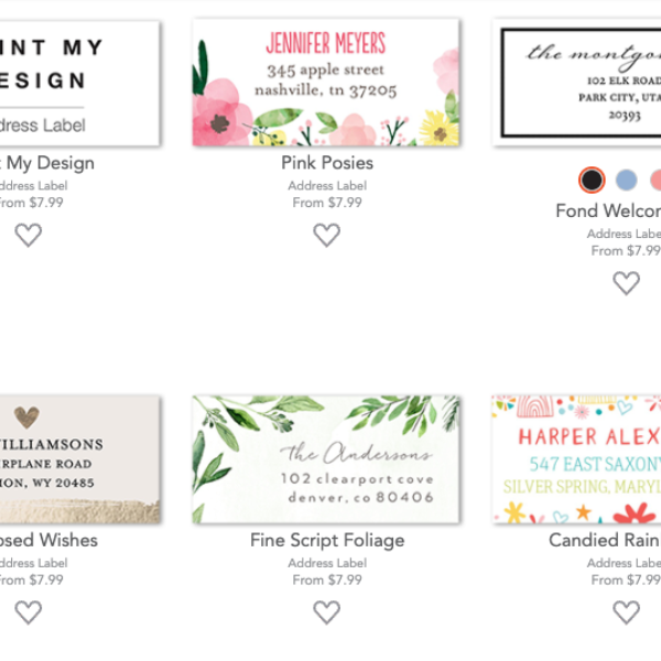 Tiny Prints: Free Personalized Address Labels « Oh Yes It's Free