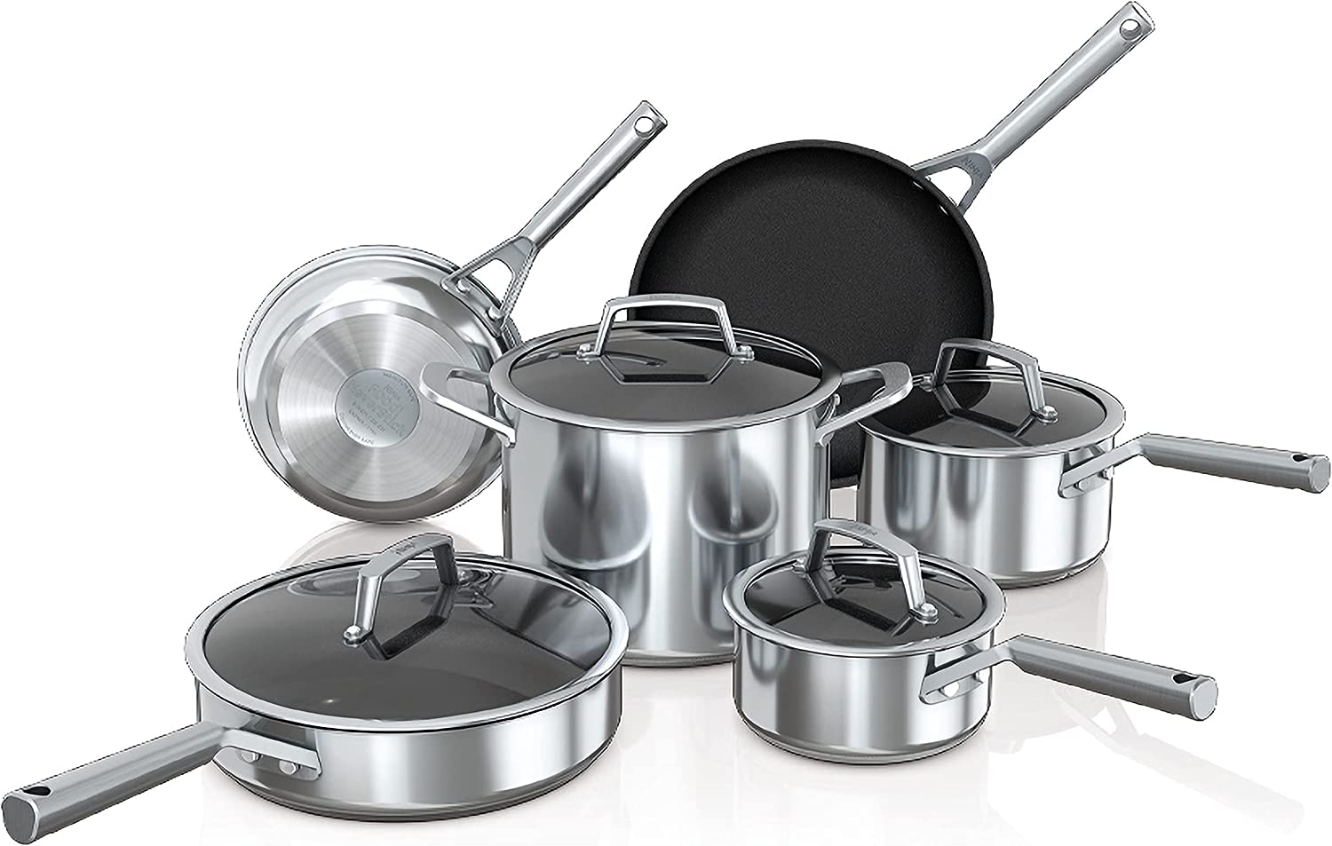 Ninja C69500 Foodi NeverStick Stainless 10-Piece Cookware Set Just $199.99 – Amazon deals