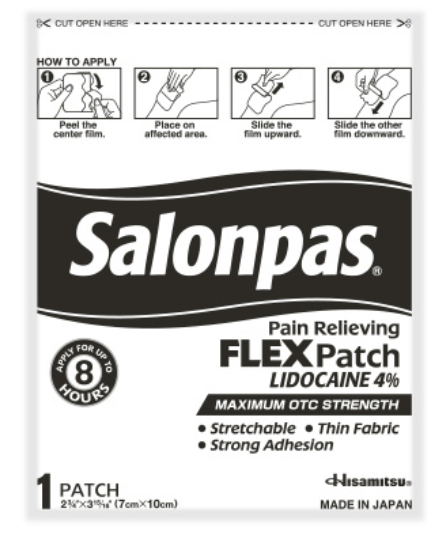 FREE Sample! Salonpas Lidocaine FLEX Patch