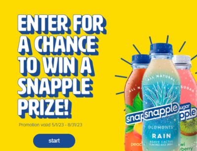 Win Big with Snapple Instant Win and Score Amazing Prizes