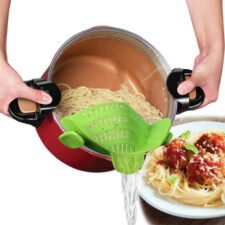 LMETJMA Universal Silicone Pot Strainer