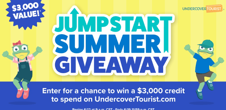 Win a $3,000 Dream Vacation with Undercover Tourist