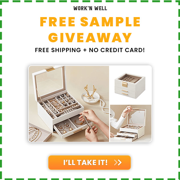 FREE Modern Jewelry Box Organizer in the Workn’ Well Instant Win Giveaway