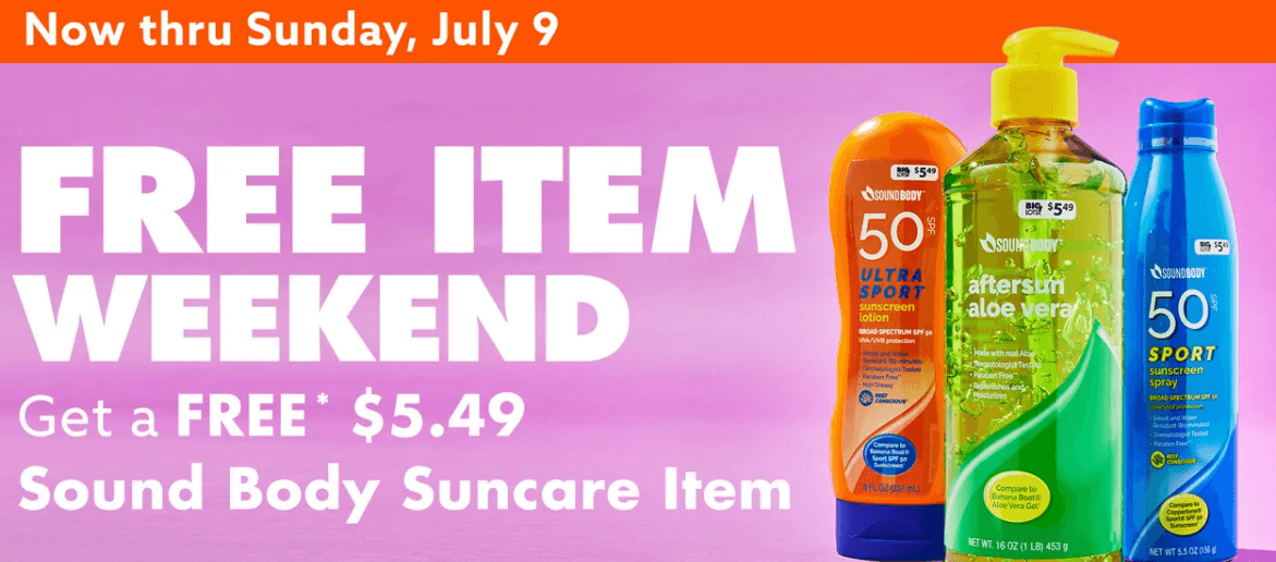 Score a FREE Sound Body Suncare Item