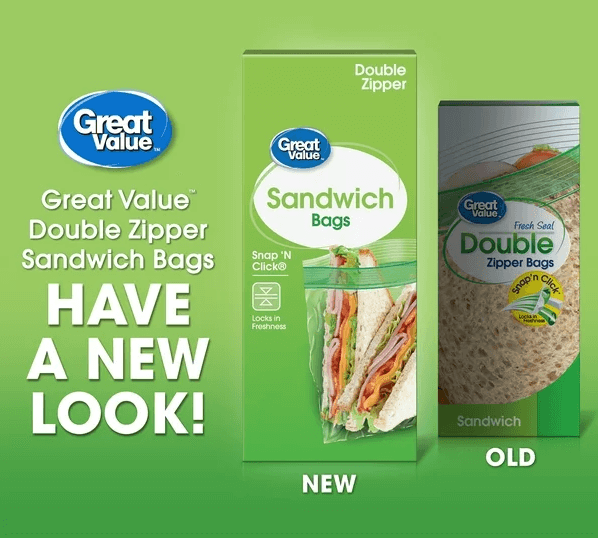 Great Value Fresh Seal Double Zipper Sandwich Bags