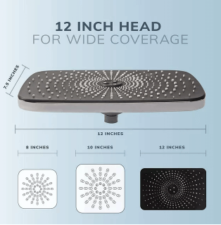 5-Setting High Pressure Shower Head