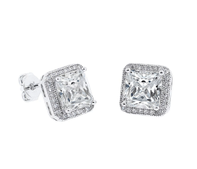 Cate & Chloe Norah 18k White Gold CZ Stud Earrings $16.99