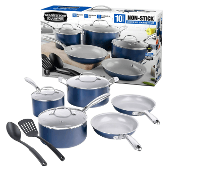 Granitestone 10 Piece Cookware Set $58.95