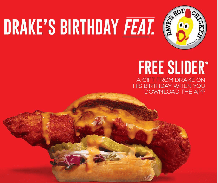 FREE Slider at Dave’s Hot Chicken On October 24th