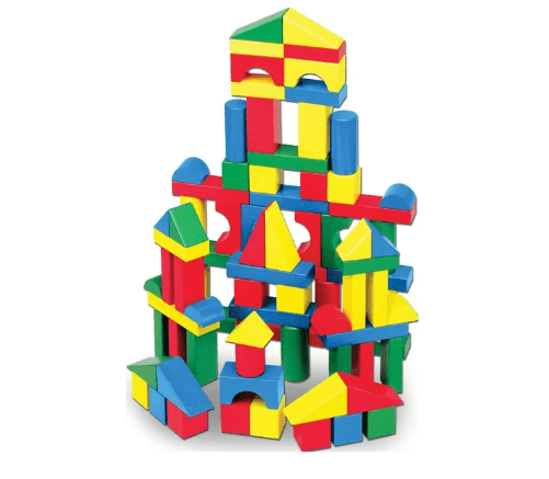 Melissa & Doug Wooden Building Blocks Set