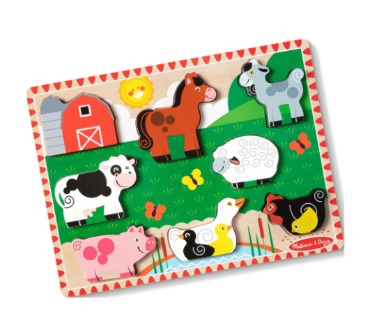 Melissa & Doug’s Farm Wooden Chunky Puzzle $5.00 at Walmart