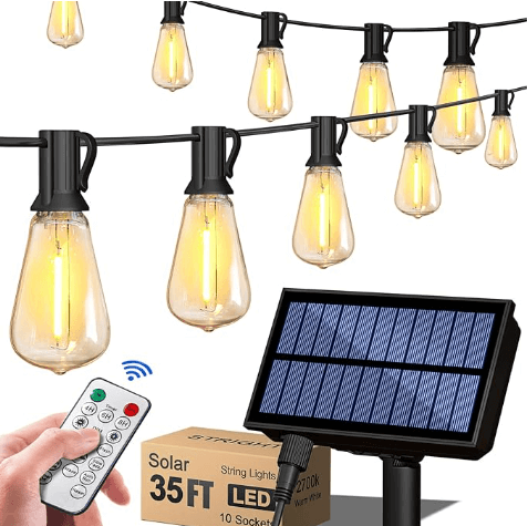 Stright 35FT Solar String Lights