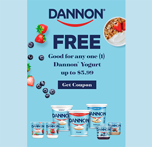 Free Dannon Yogurt w/ Coupon