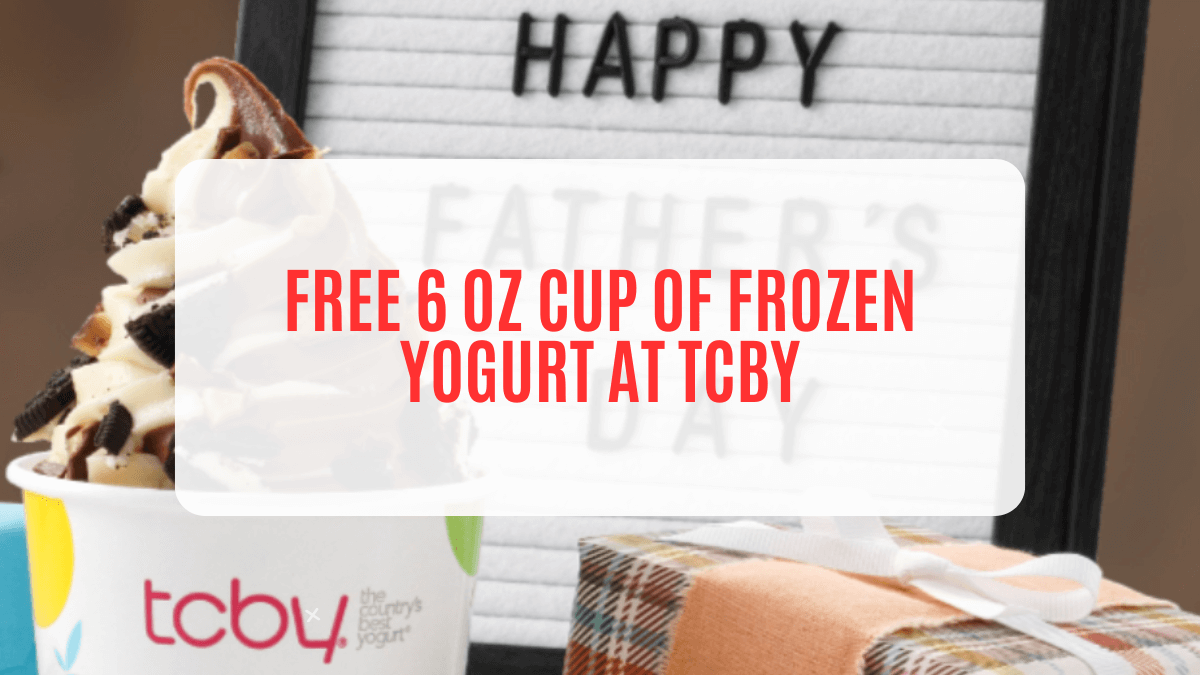 FREE 6 oz cup of Frozen Yogurt at TCBY