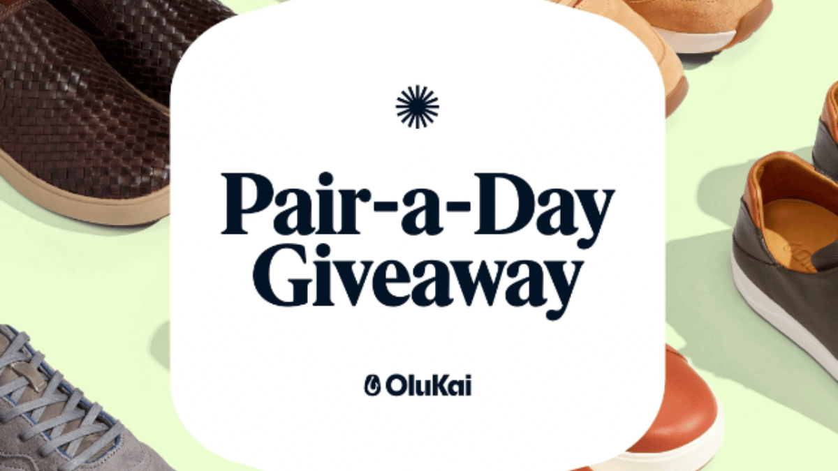 OluKai Pair-a-Day Giveaway: Daily Footwear Prizes