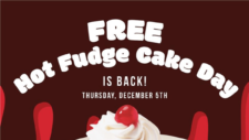 Free Hot Fudge Cake at Shoney’s on December 5