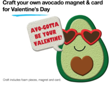 Free "Craft Your Own Avocado Magnet & Card" at JCPenney on February 8th