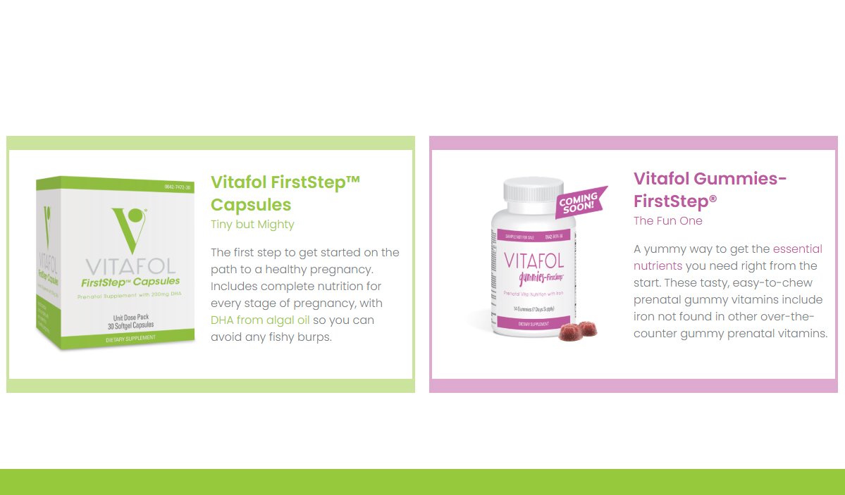 Get a Free Sample of Vitafol FirstStep Prenatal Vitamins