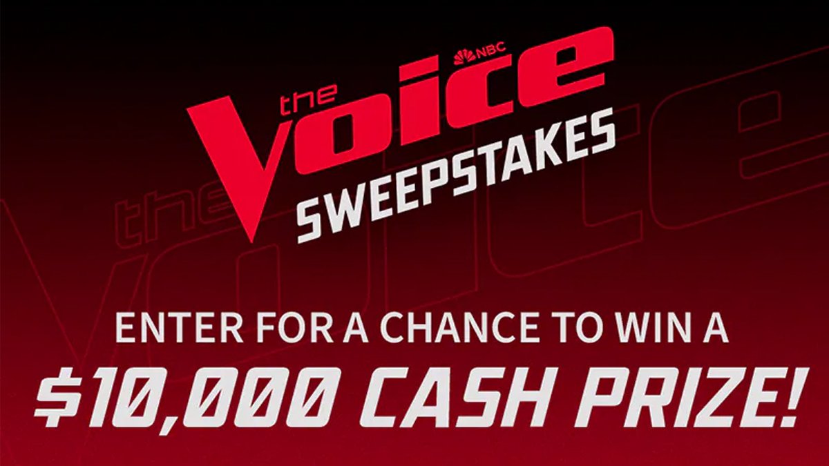 Win $10,000 from The Voice Sweepstakes